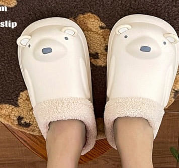 Polar Bear Waterproof Cotton Slippers 37-38 1 each