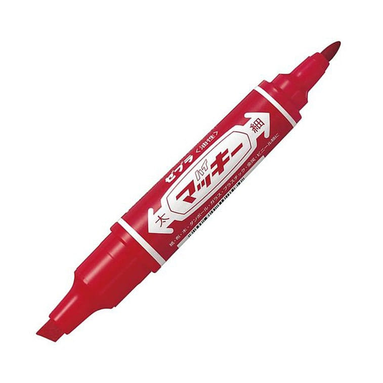 Zebra Double Tip Thick Oil-Based Marker Red 1 개