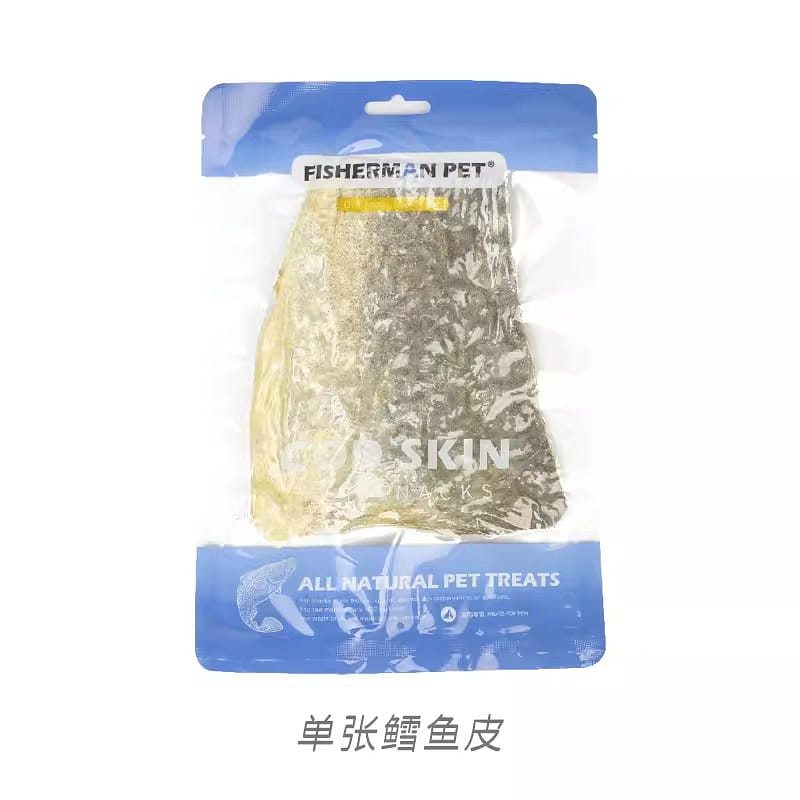 寵物零食 漁夫牧場 貓咪狗狗零食 - 單張鱈魚皮(10-15g) 10 克