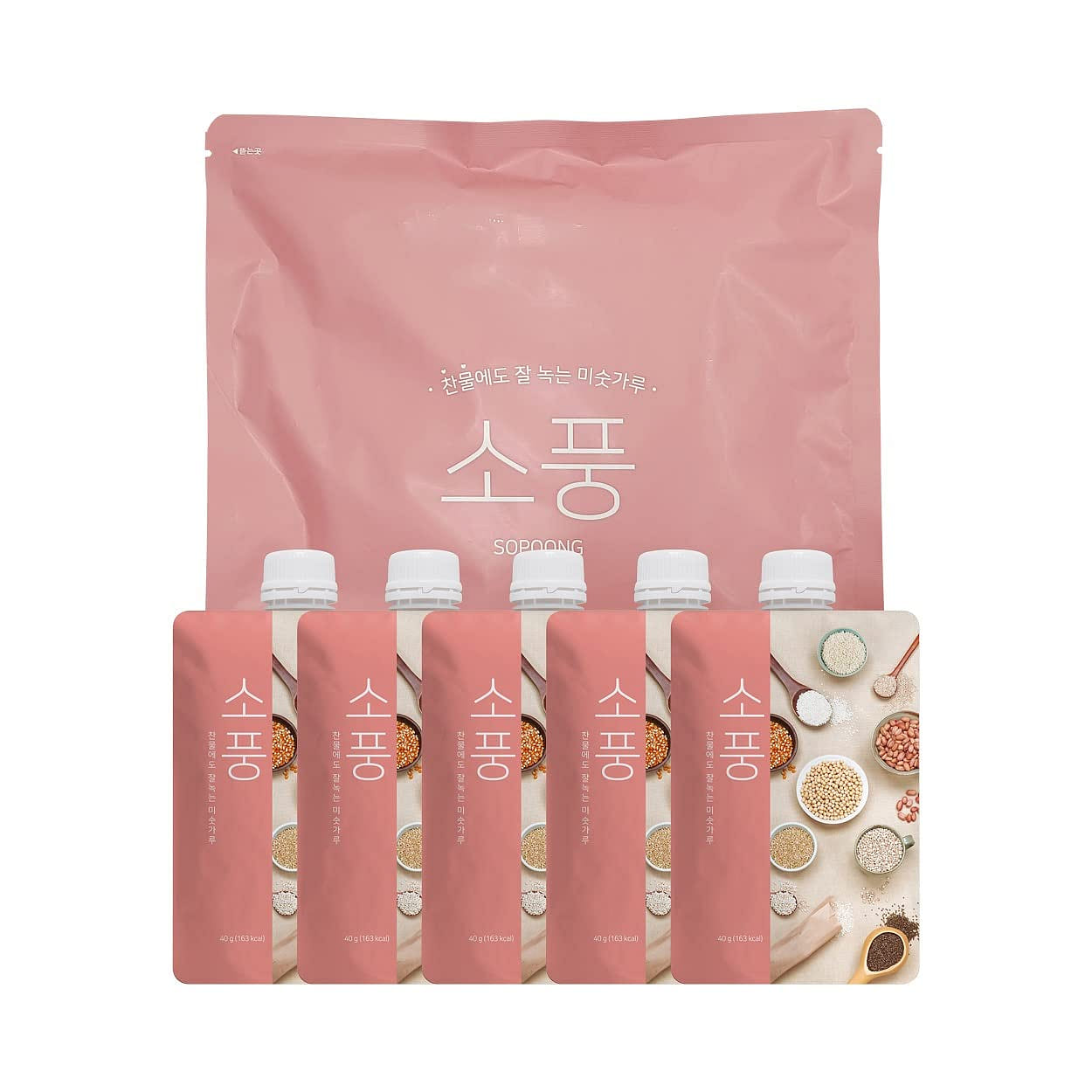 SOPOONG 10 Multi Grain Powder Misugaru 15 Pouches 1 phần