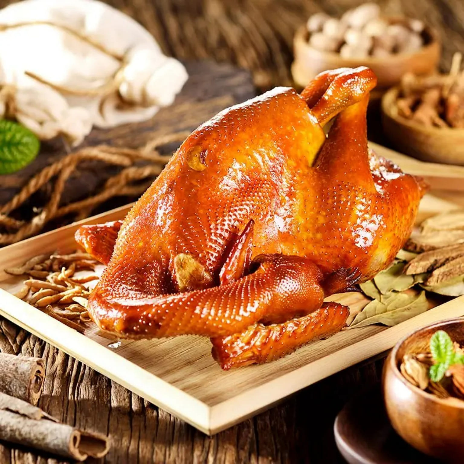 Smoked Whole Grass-fed Chicken with head 2.2-2.5lb 1 個
