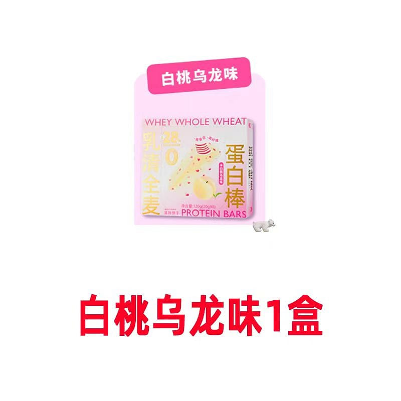 Whey Protein Bar Weihua Biscuit Energy Bar White Peach Oolong Flavor 120g 1 box