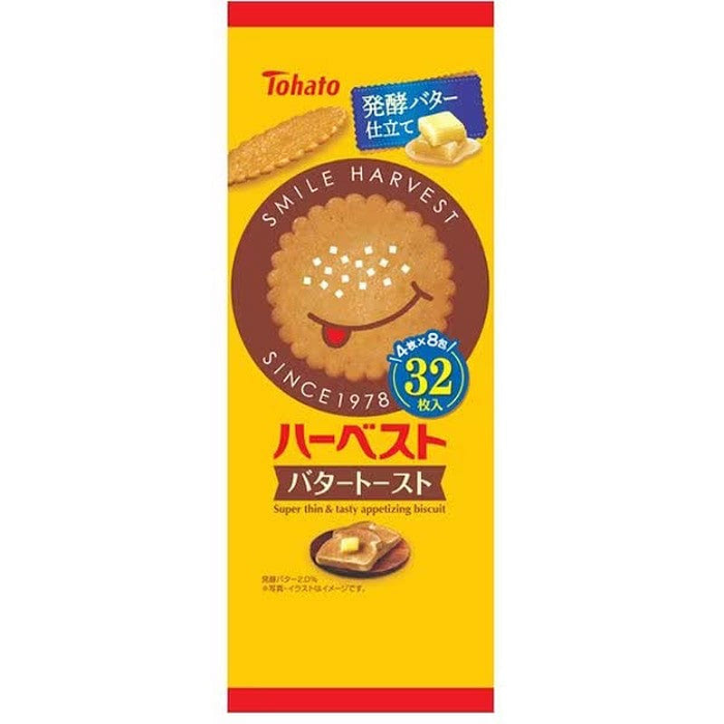 "Tohato Harvest Butter Toast 8 packets (100g) " 1 phần