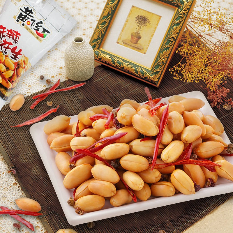Huang Feihong Spicy Peanuts with Wine and Vegetables 110 กรัม