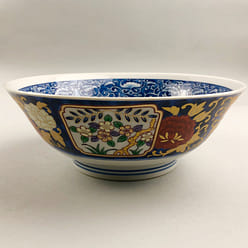 Made-in-Japan Kenjo Ramen Bowl with metallic gold & flowers, 7.5" dia., 28 oz 1 each