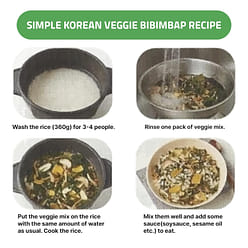 Gurye Uncle Korean Bibimbap Dried Vegetables Korean Food Namulbap, Radish Leaves 1 case