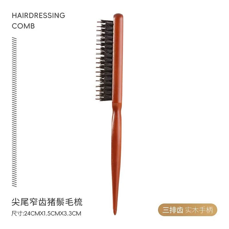 Narrow-toothed comb made of pig bristles. 1 다발