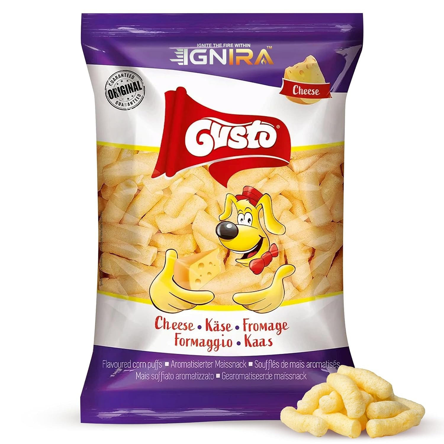 IGNIRA Gusto 치즈 퍼프 스낵 2.8oz 1 팩