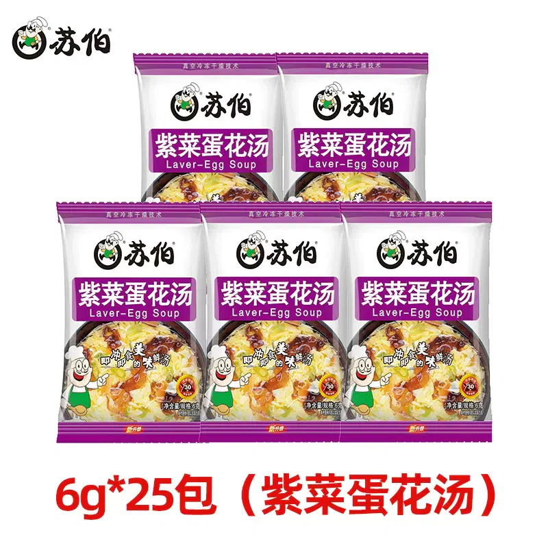 Subo Egg Flower Soup Instant 6g*25 Pack (Porphyra Egg Flower Soup 150 กรัม