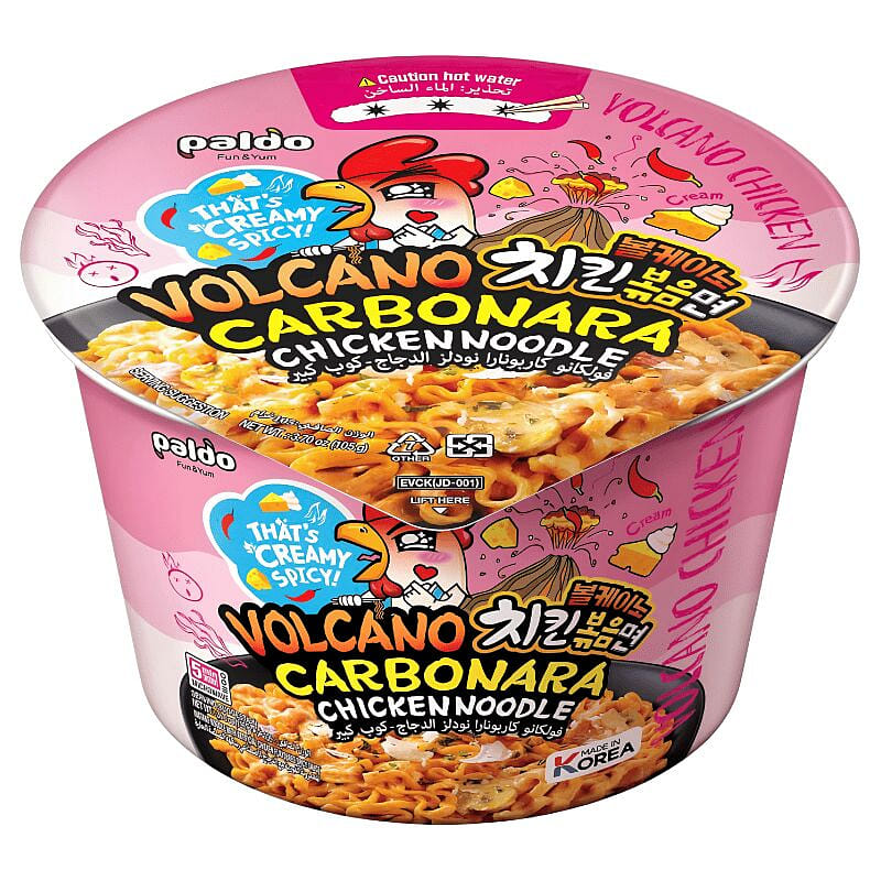 [Paldo] Volcano Carbonara Noodle - 105g 1 Pack 1 each