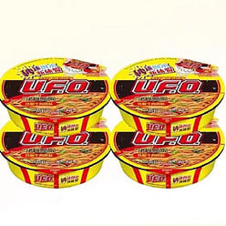 NISSIN UFO iron plate beef flavor instant noodles 122g*4 bowls 488 g