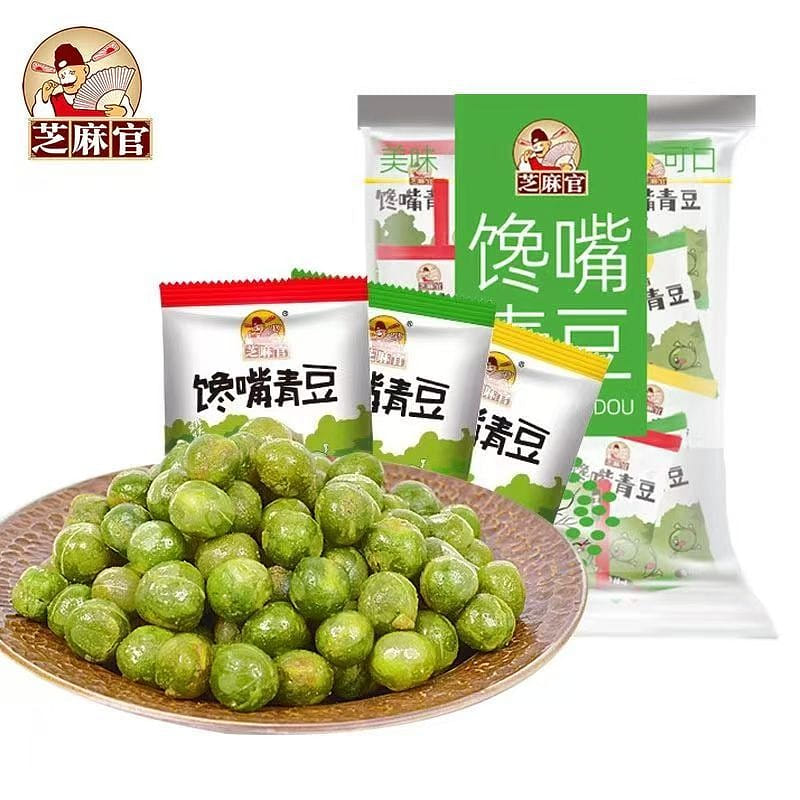 Zhimaguan Spicy Garlic Crispy Green Peas 270g Bag 270 g