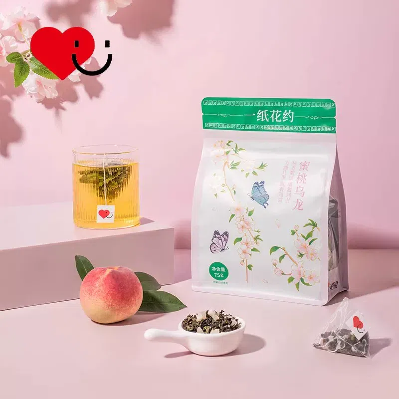 One paper flower about 75 grams of peach oolong 75 g