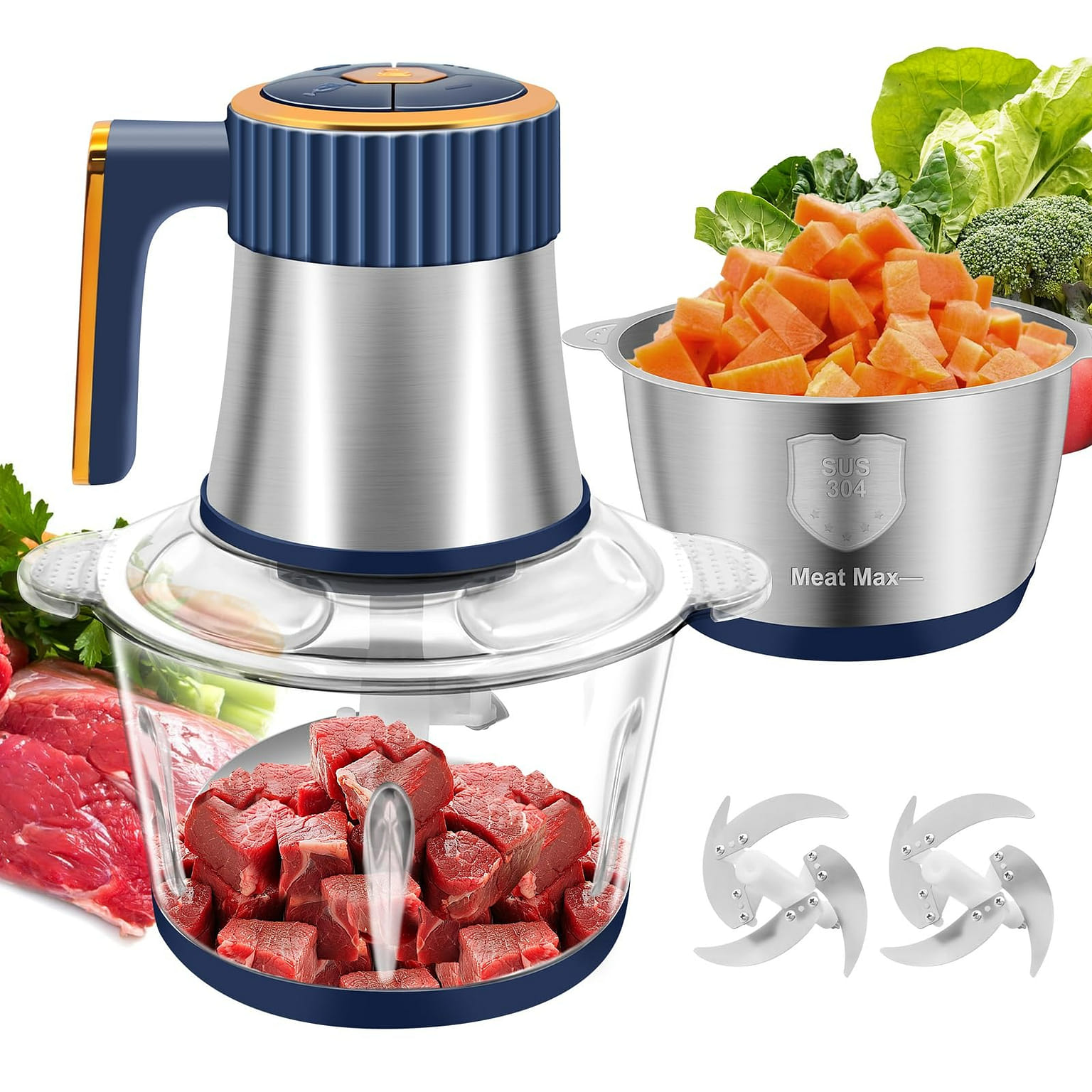 Food Processor,Meat Grinder Electric Food Chopper 1 each