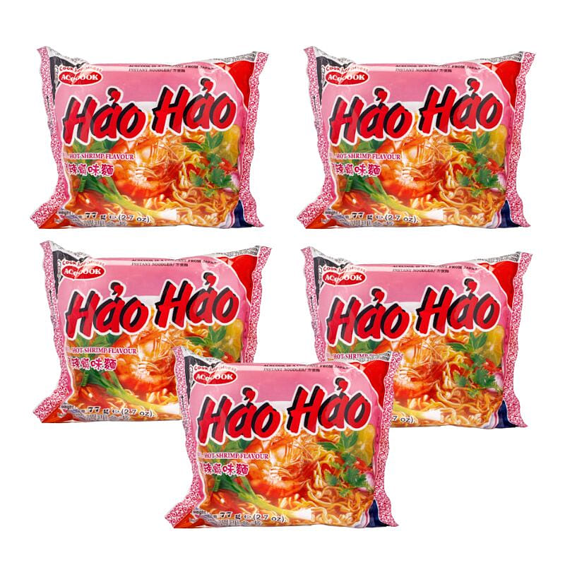 Hao Hao Mi 酸辣虾味面 5 件装 1 份