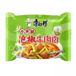 Master Kong instant noodles classic millet pickled pepper beef flavor 104*1 bag 104 g
