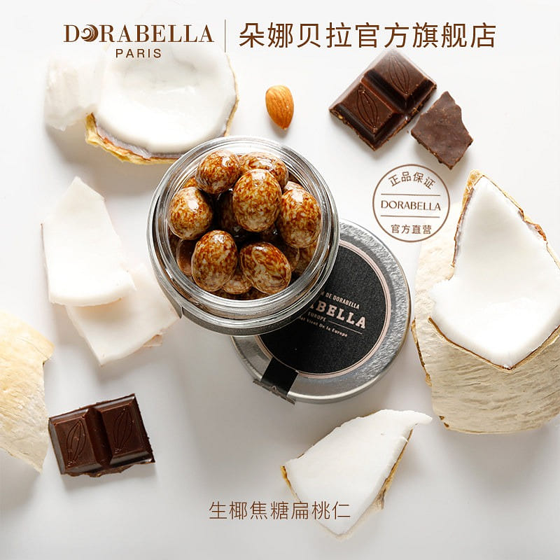 Chocolate-Coated Nut Bites & Raw Coconut Almonds 1 bottle