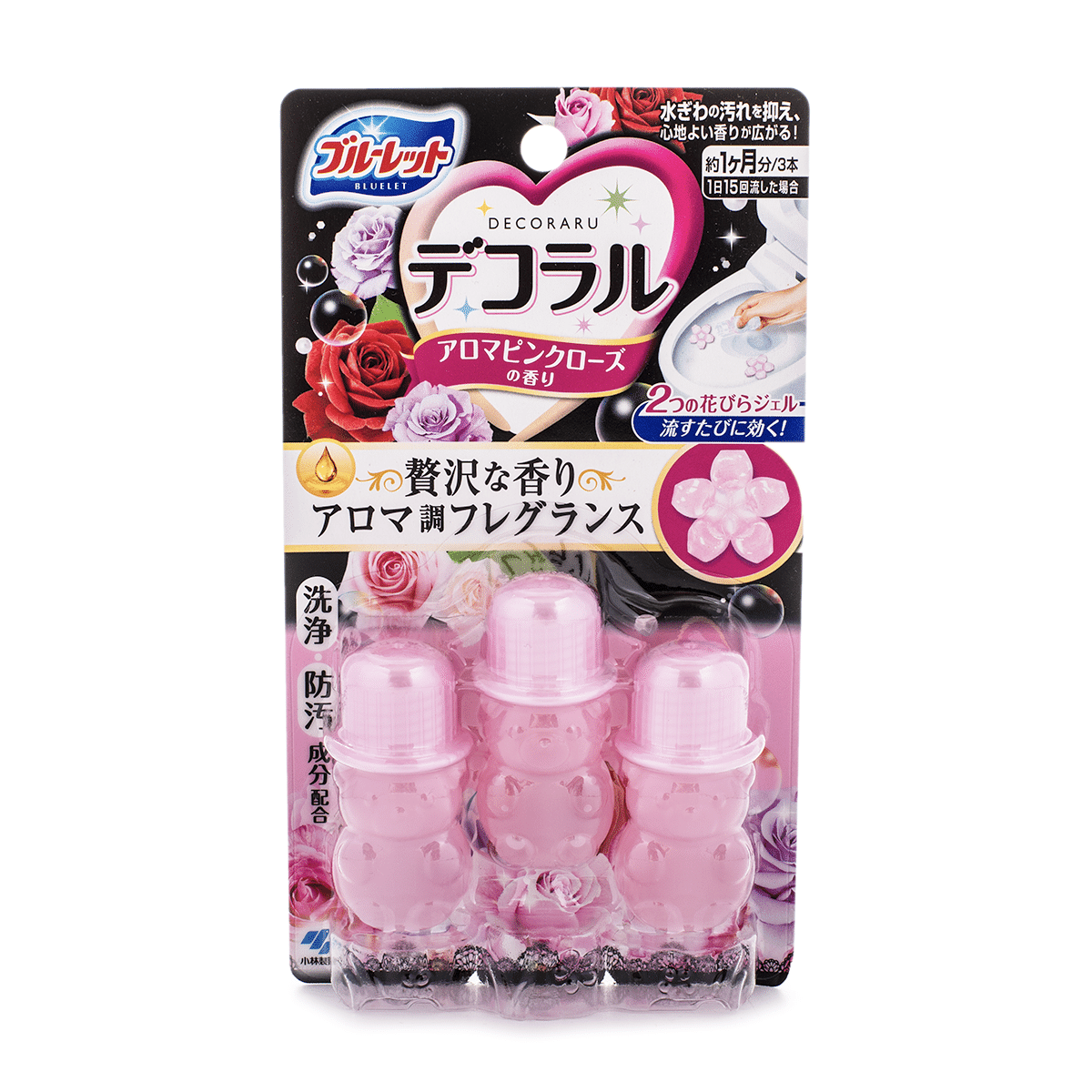 Gel Khử Mùi Nhà Vệ Sinh Kobayashi, Hương Hoa (7,5g x 3) 1 phần