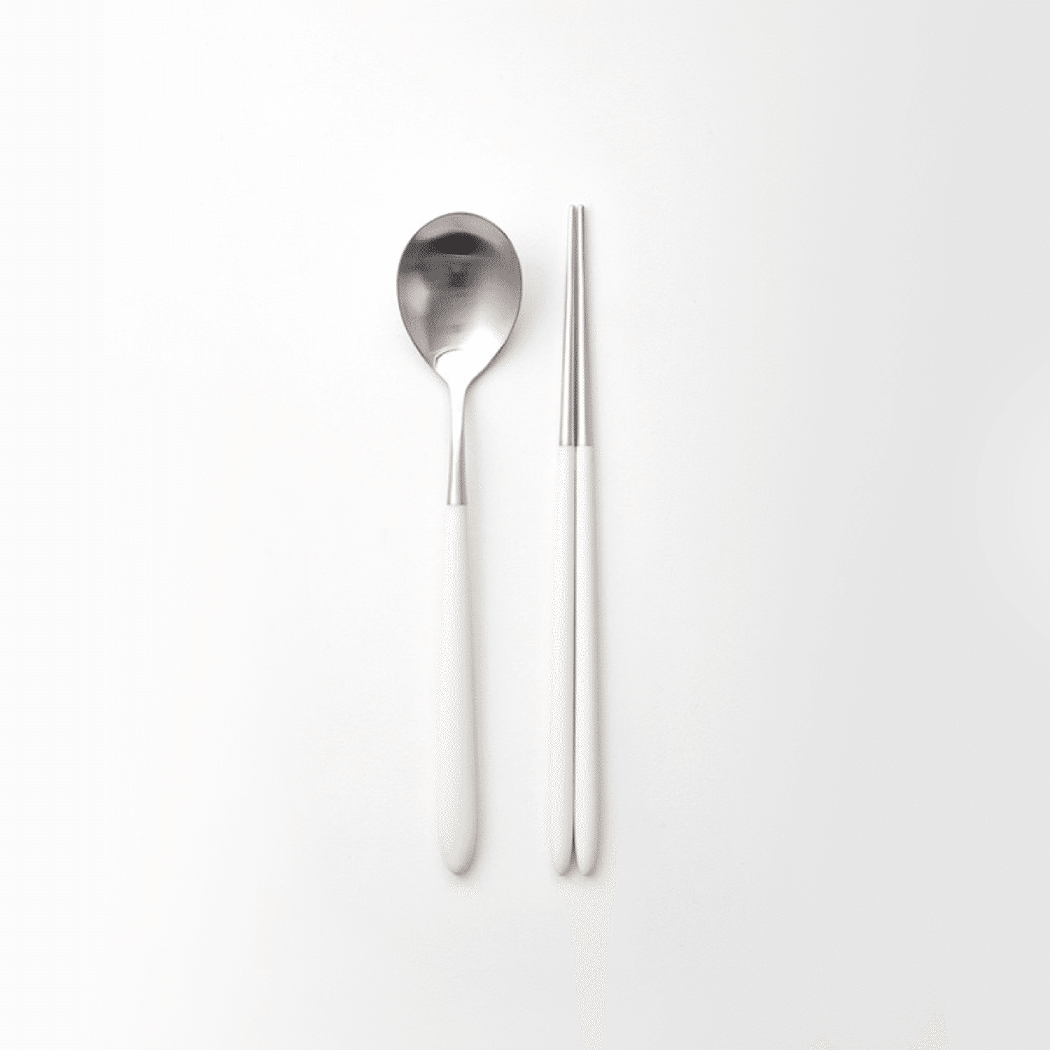 Golden Bell Roma Korean Spoon and Chopsticks - White 1 ケース