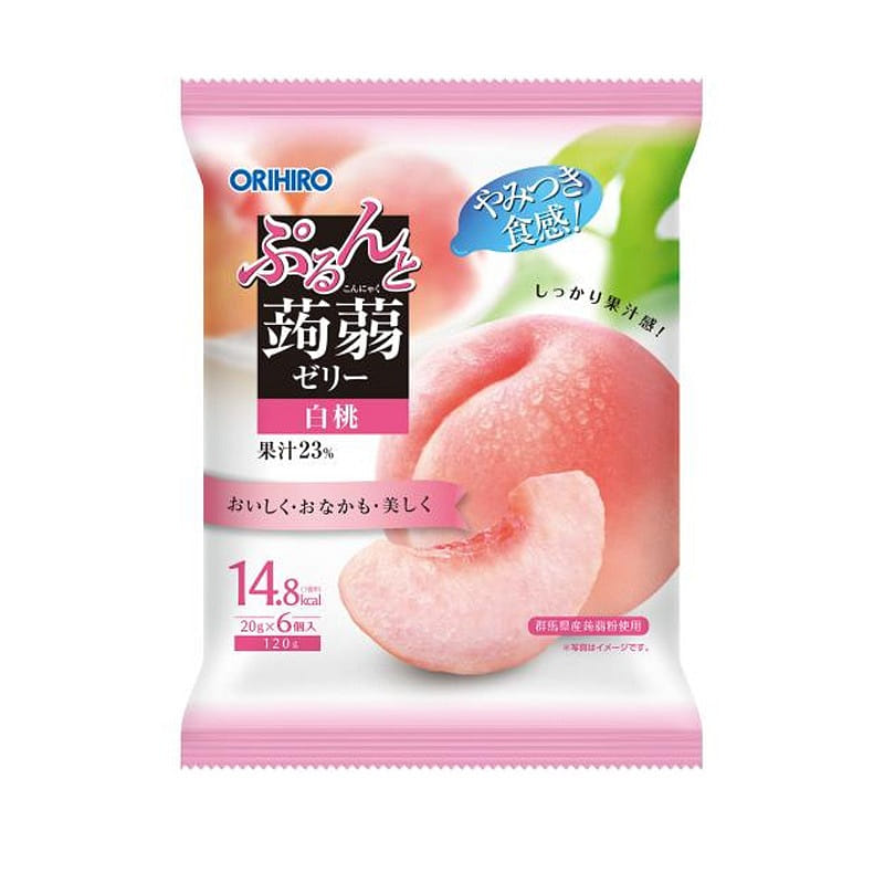 ORIHIRO Konjac Jelly 20g*6 Peach Flavor 1 ส่วน