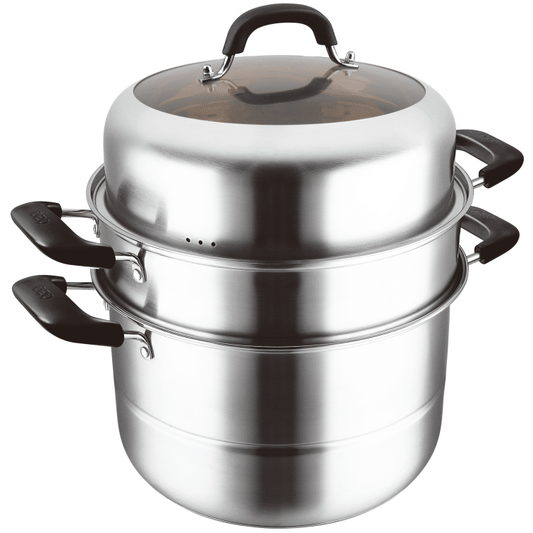 Qing Exhibition 30cm Outer Diameter Triple Bottom Steaming Pot (304#) 1 개입