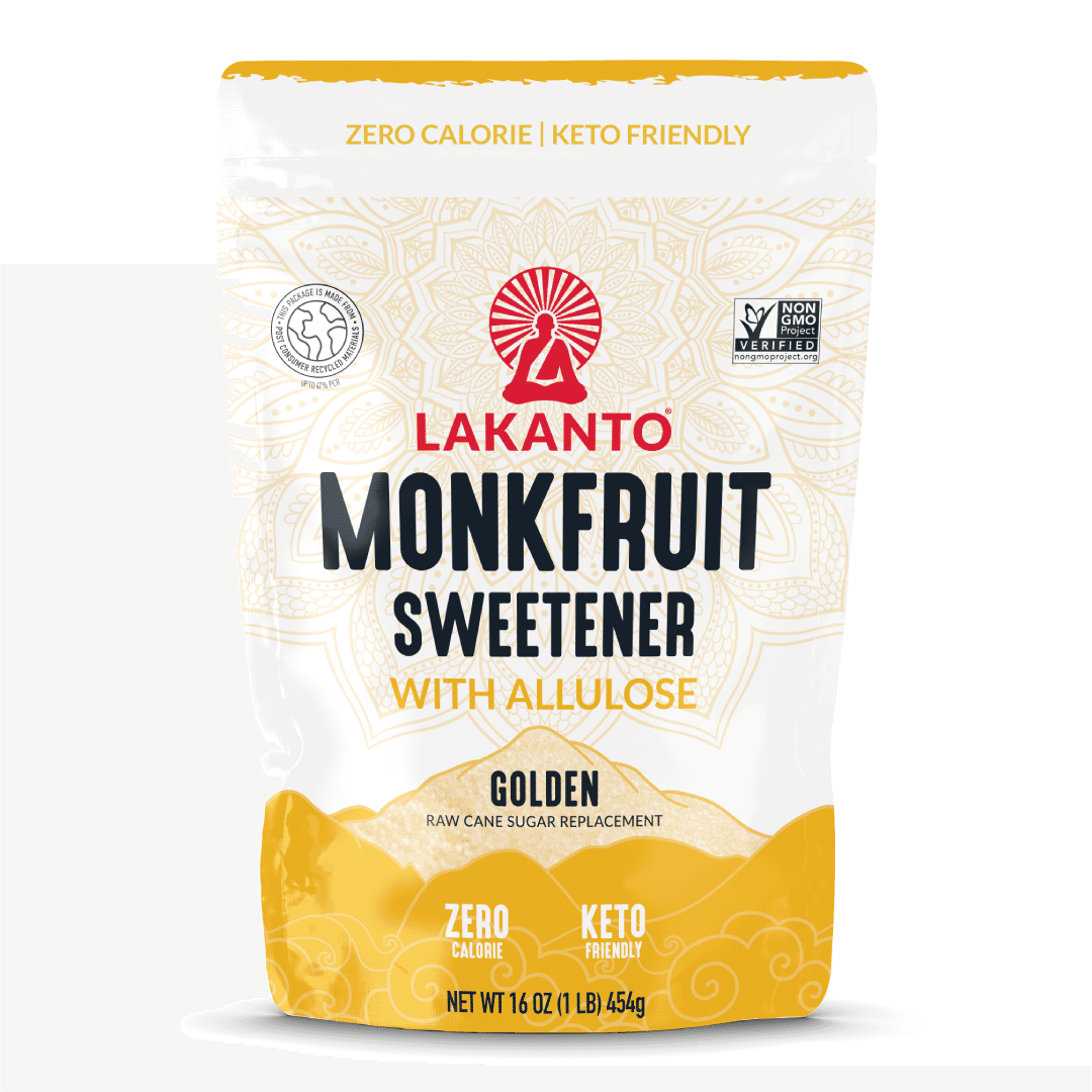 Lakanto Golden Monk Fruit Sweetener with Allulose - Raw Cane Sugar Substitute 16 온스