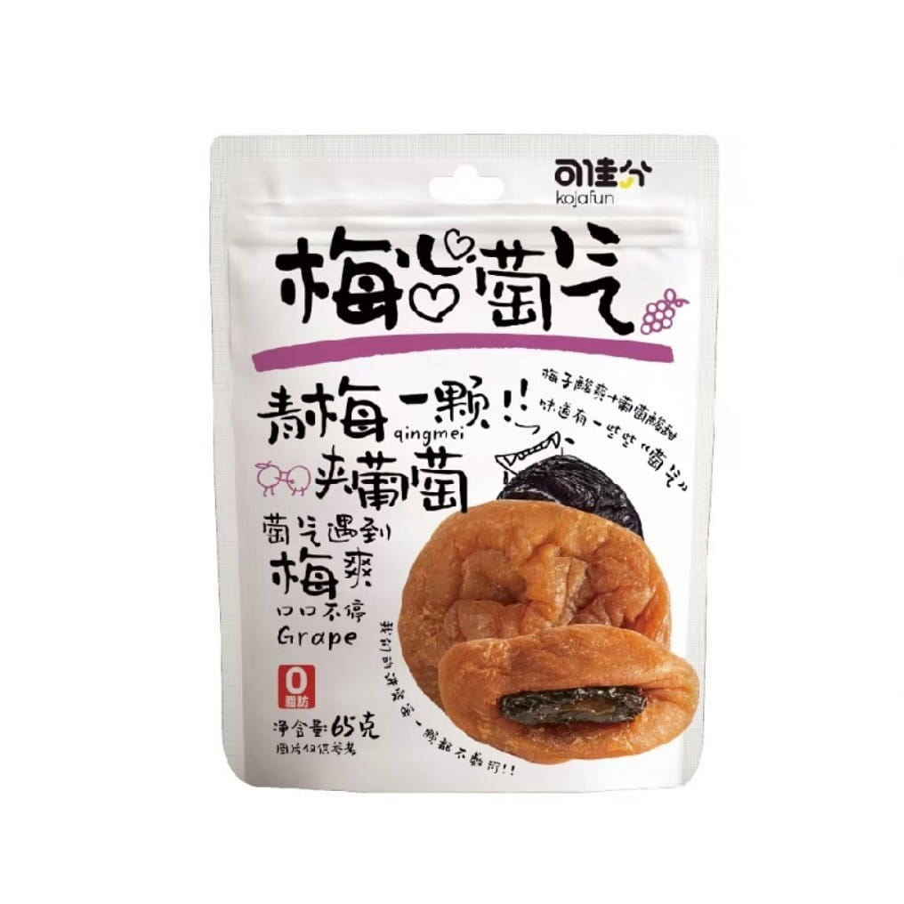 Kejiafen Green Plum Stuffed with Grape 65g 1 개