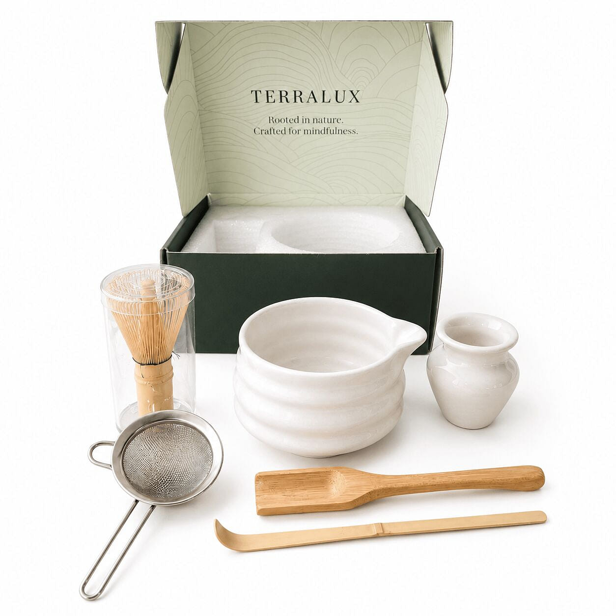6-Piece Japanese-Style Matcha Ceremony Set (WHITE) 6 each
