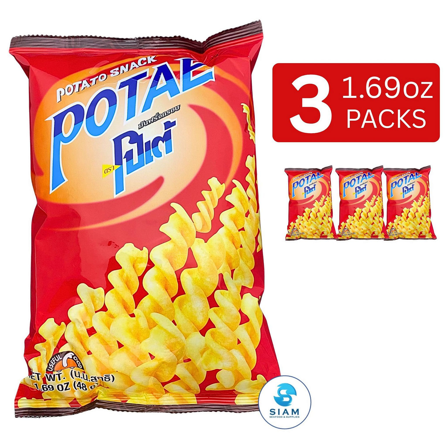 (3-Pack) Potae Potato Thai Snack 3 count