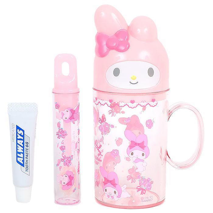 【Direct From Japan】Sanrio Tooth brush set with my melody cup 1 개