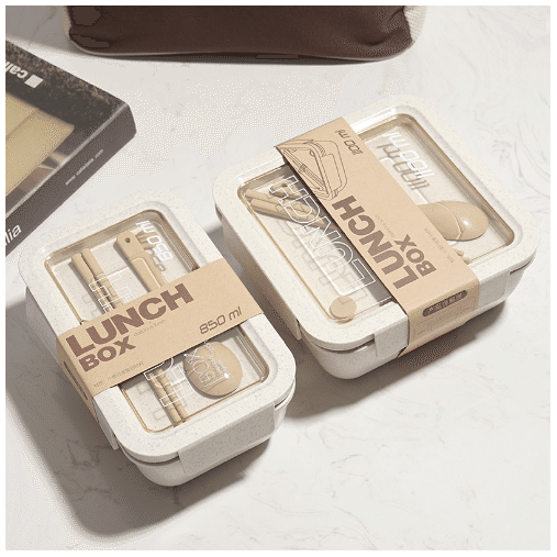 Japanese-style microwave lunch box office worker girls wheat straw bento box 1 개