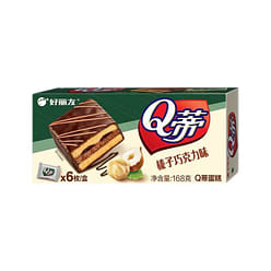 ORION Q-D Cake Hazelnut Chocolate Flavor 28g*6 pieces per box. 168 g