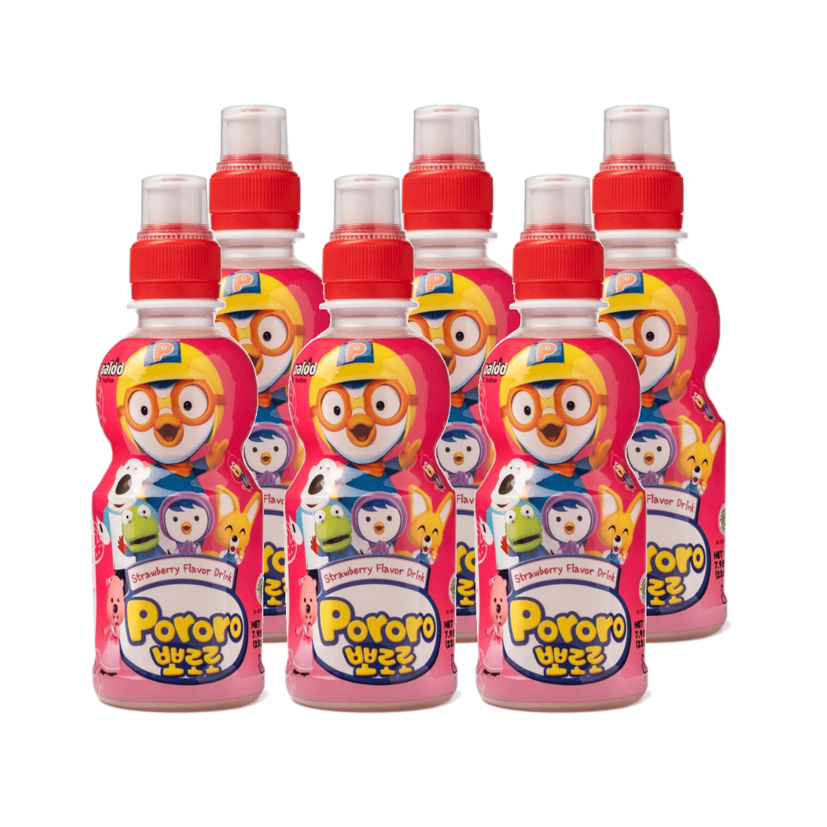 Paldo Pororo Fruit Juice, Strawberry Flavor 7.95 oz pack of 6 1 개