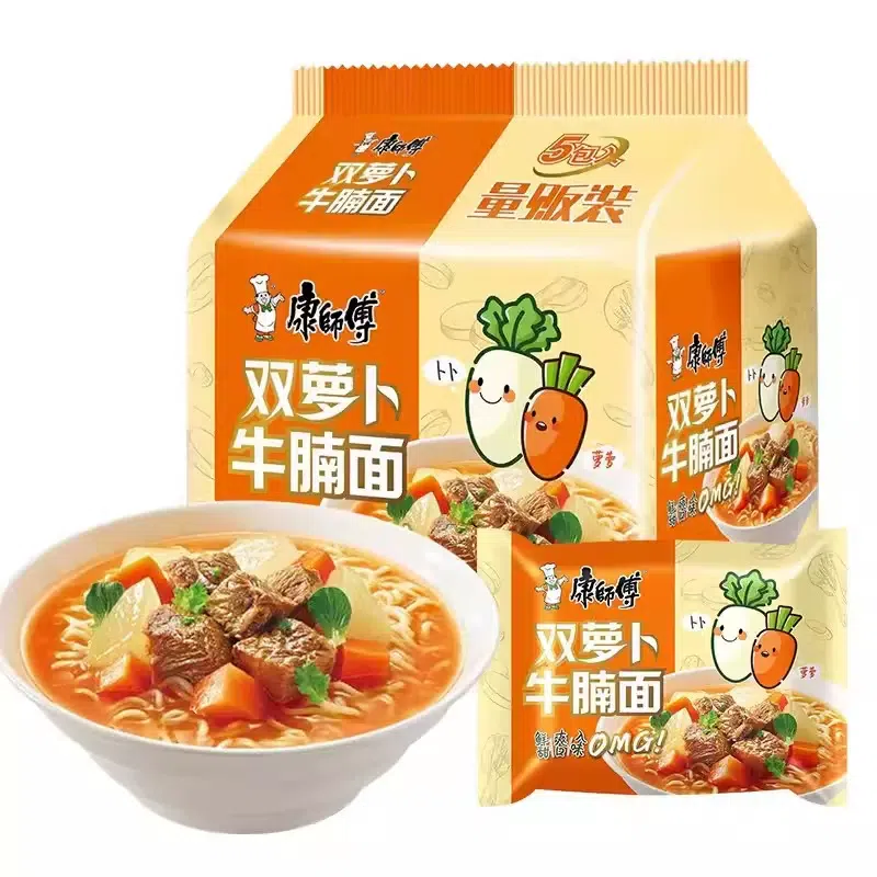 康师傅方便面经典双萝卜牛腩面115*1袋 115 克