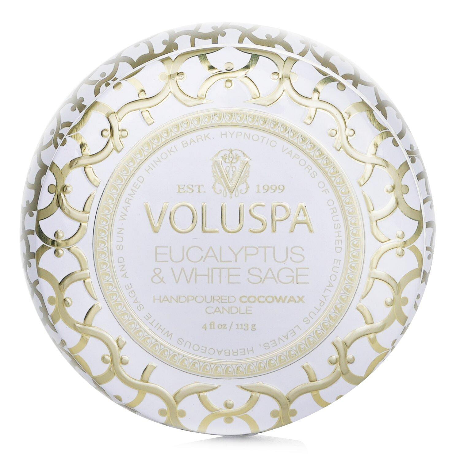 Voluspa Mini Tin Candle - Eucalyptus & White Sage 113g/4oz 113 그램