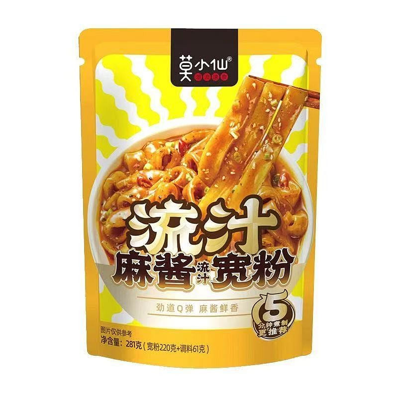 Sesame sauce wide noodles bagged 281g potato starc 281 g