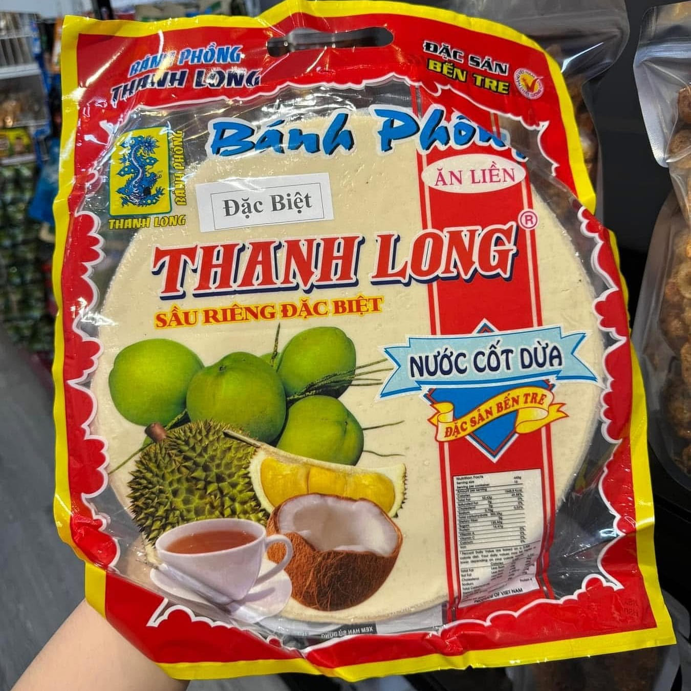 Thanh Long Durian Rice Paper - Ben Tre Specialty 320 グラム