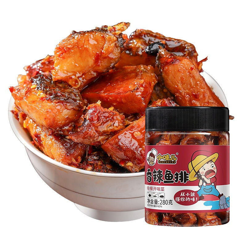 Hunan specialty spicy fish steak bottled appetizer 280 그램