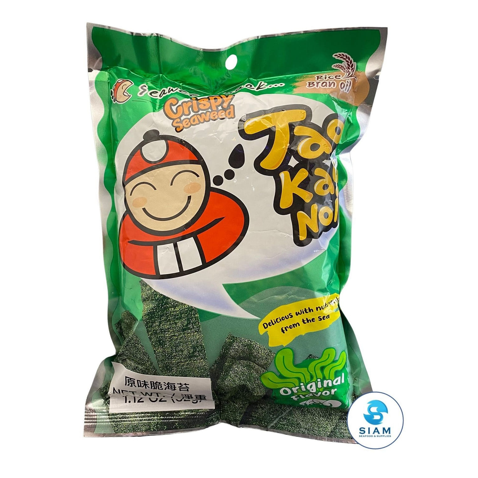 Tao Kae Noi Crispy Seaweed Thai Snack, Original Flavor 1.1 盎司