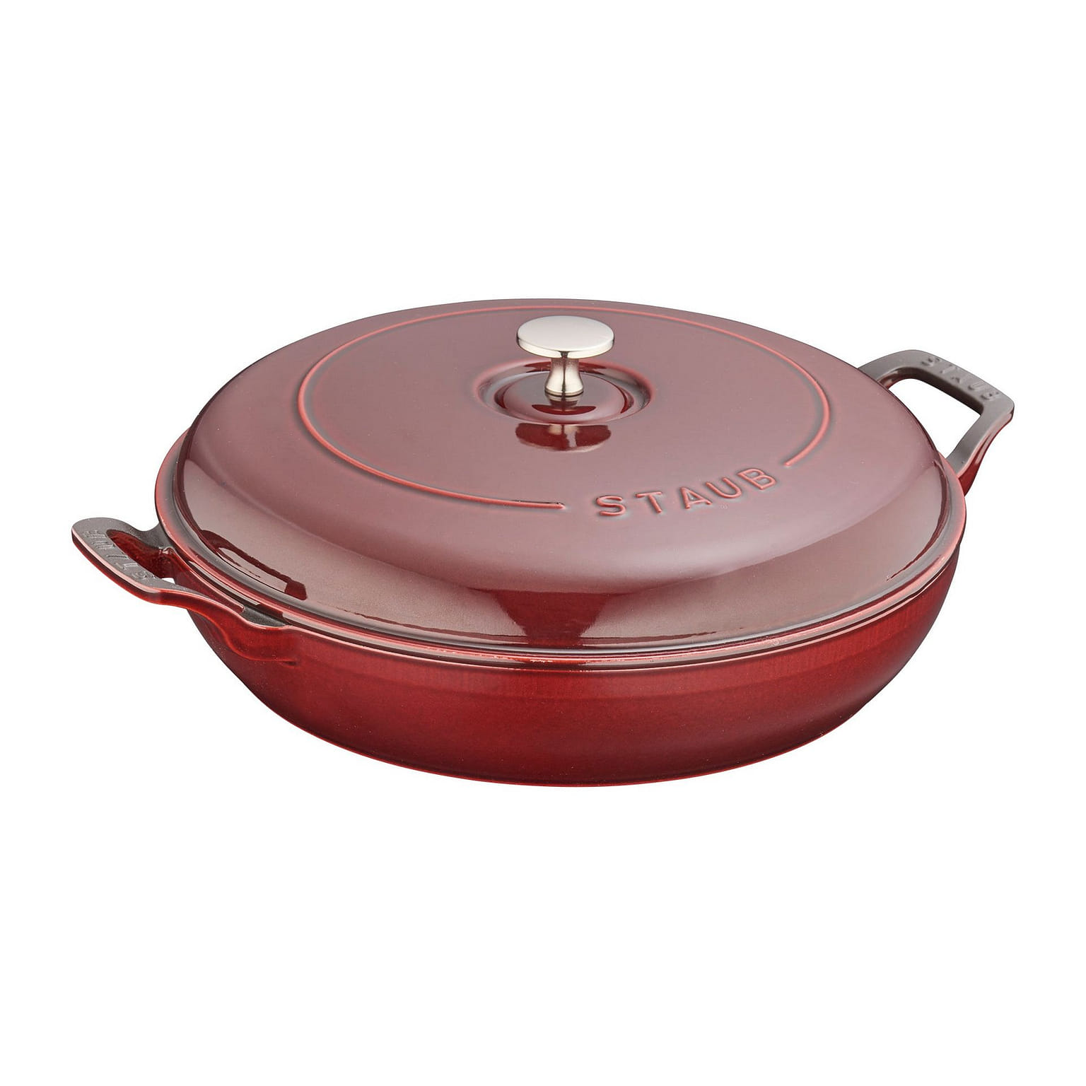 STAUB Cast Iron 3.5-qt Braiser 3.5-qt / Grenadine 1 ส่วน