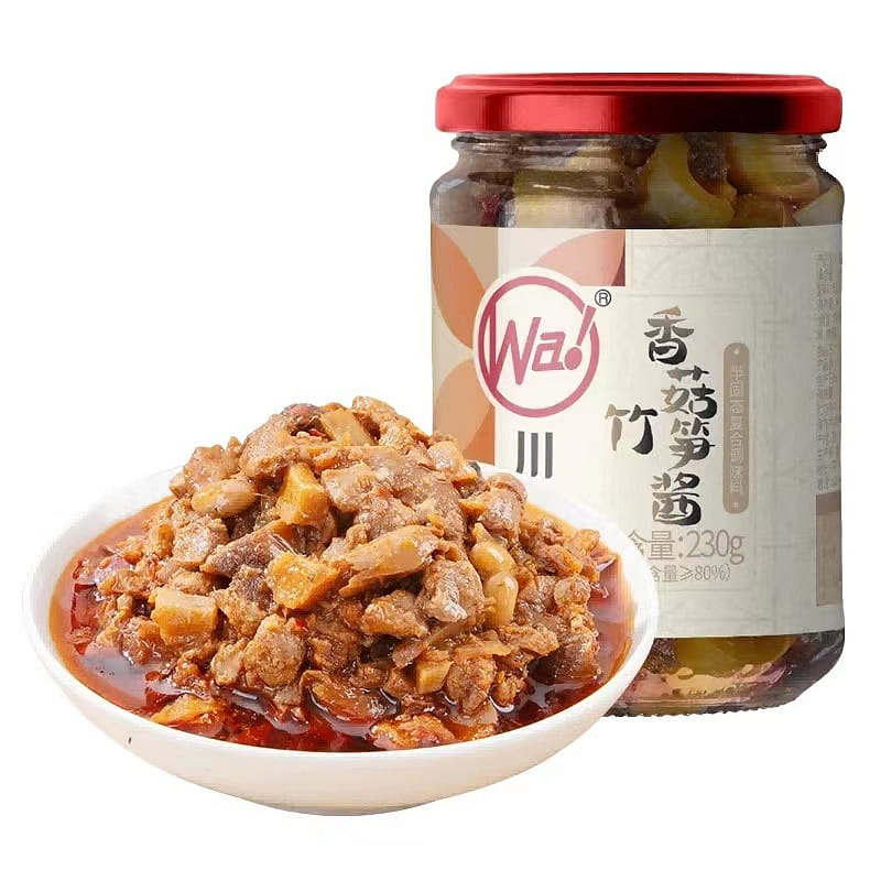 Chuan Wa Zi Braised sauce with mushrooms and bamboo shoots 280g*1 can 230 g