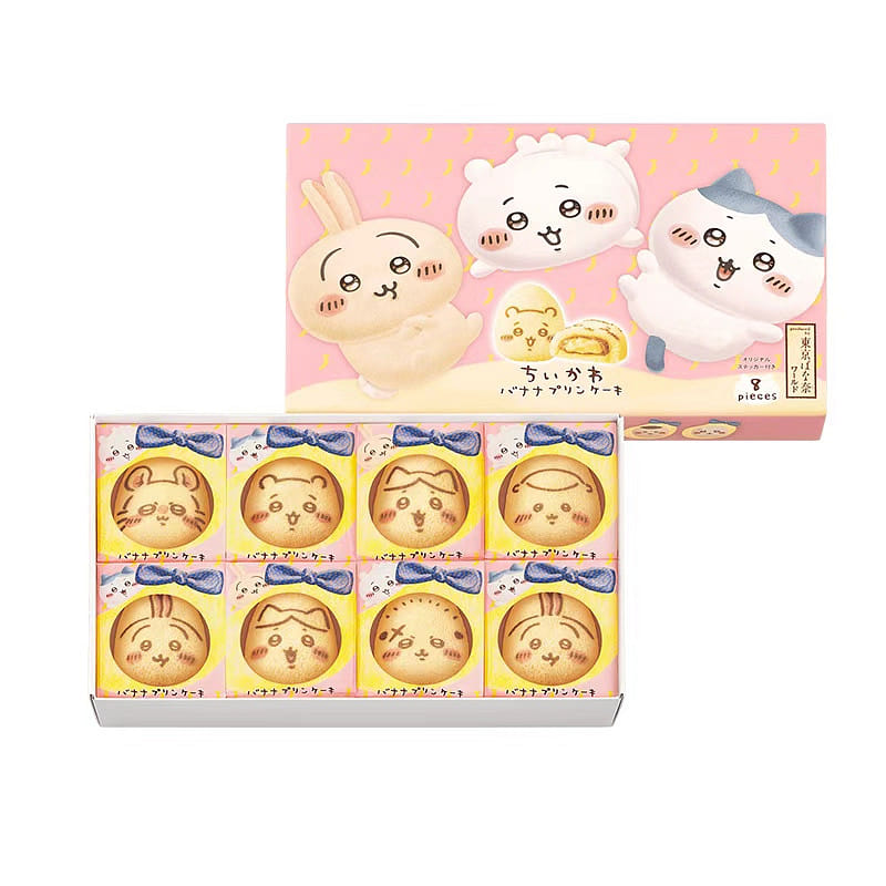 Tokyo Banana Chikawa Banana Pudding Cake 8 piece 8 each