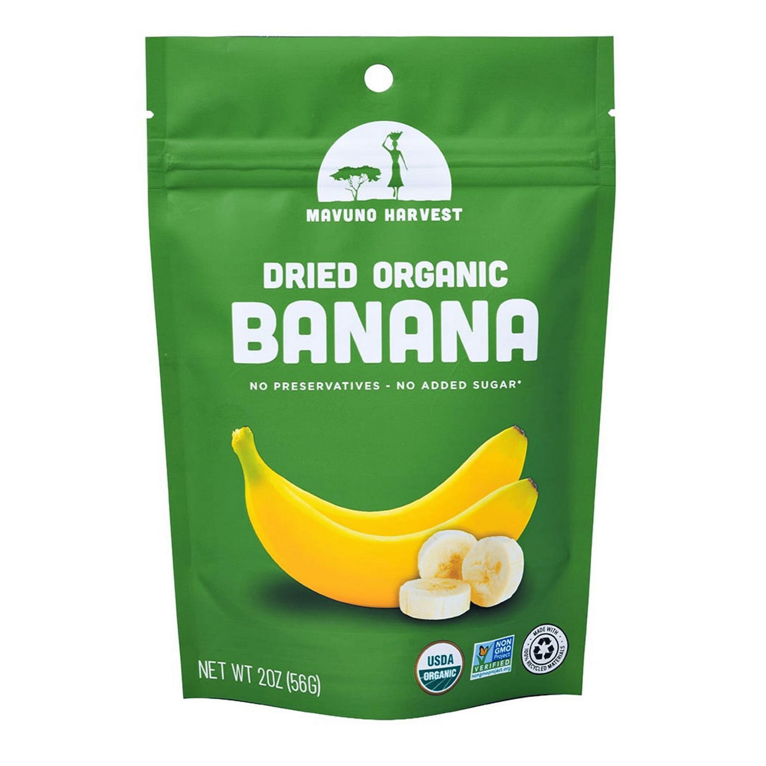 Organic Dried Banana | 2 oz (6 bags) 1 ส่วน