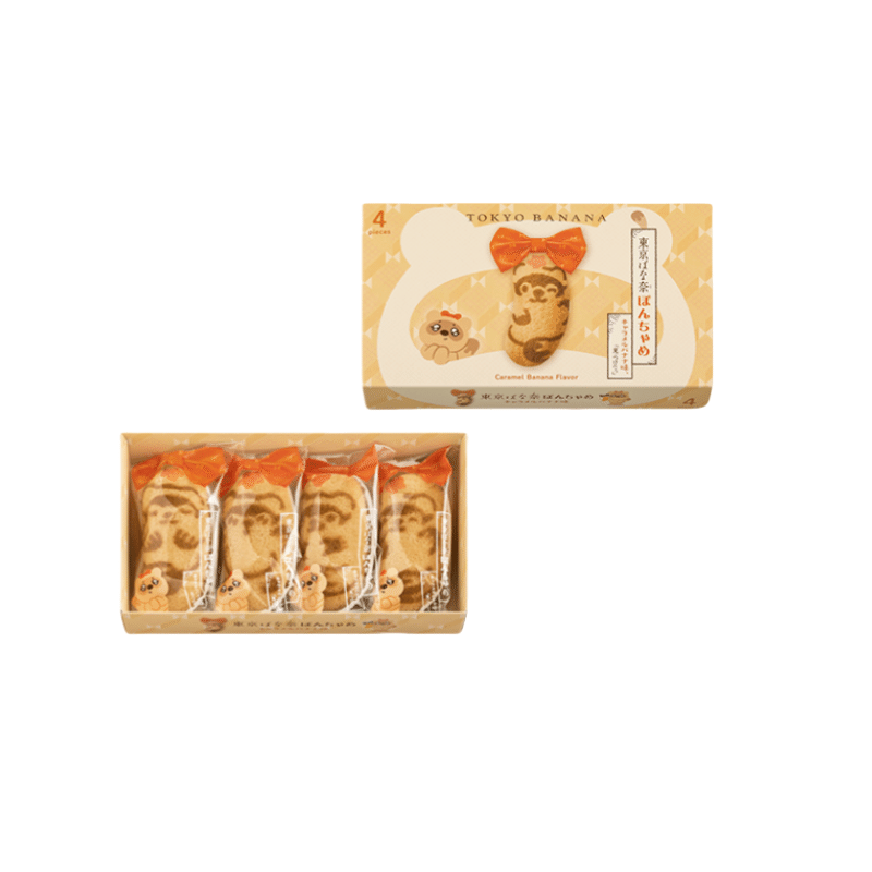 Caramel Banana Custard Tokyo Banana 4pcs 1 케이스