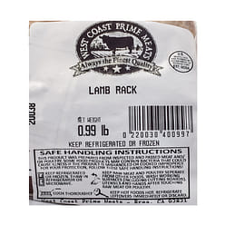 West Coast 냉동 양갈비 1개입 1.2-1.5 파운드