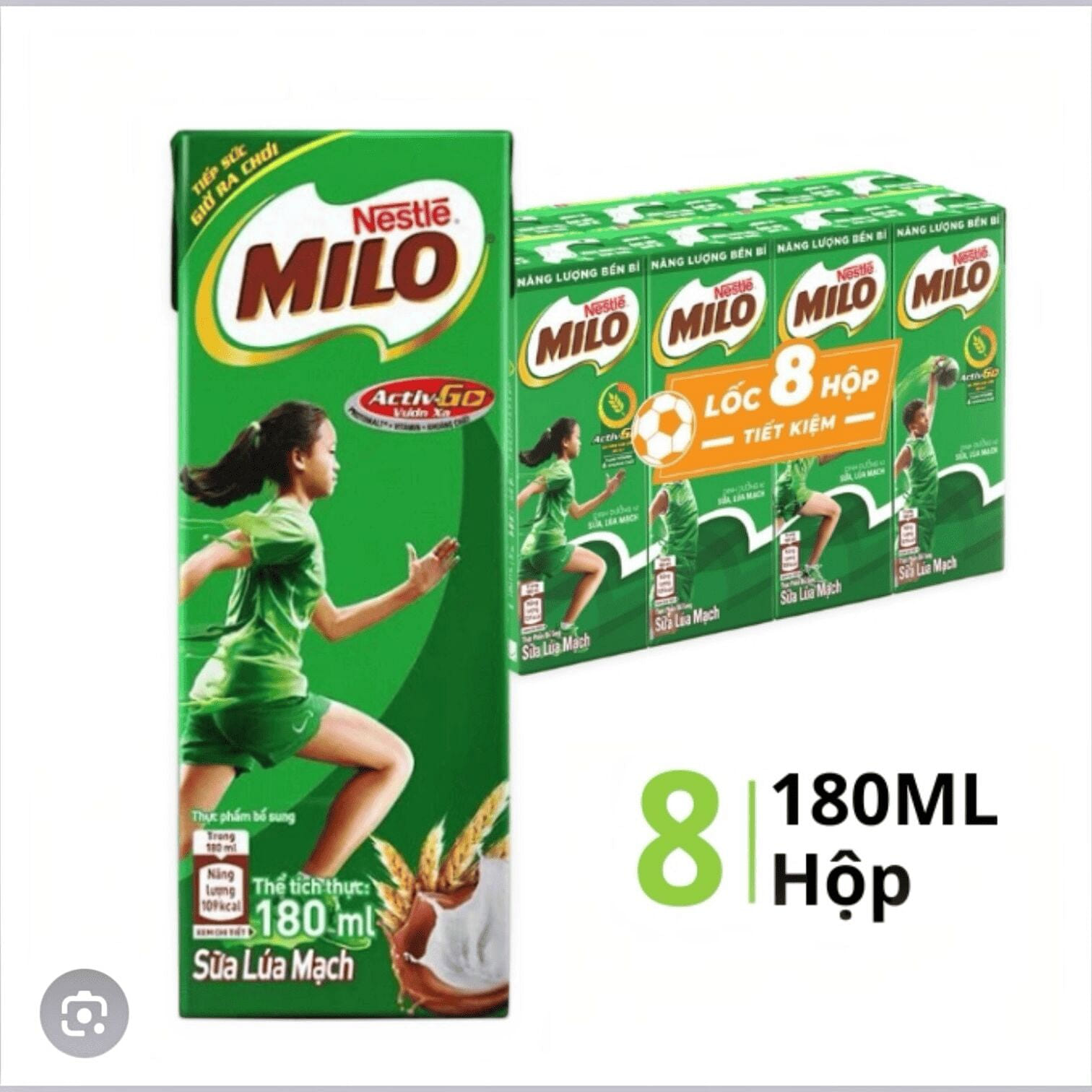 NestlE Milo VIETNAM Malt Drink 180ml X 8 CANs 180 มิลลิลิตร