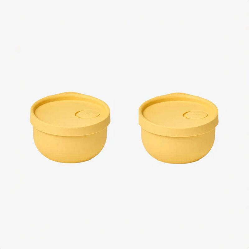 실리만 아이스웨이 실리콘 냉동 밥용기 350ml (2개입) - 허니옐로우 1 팩