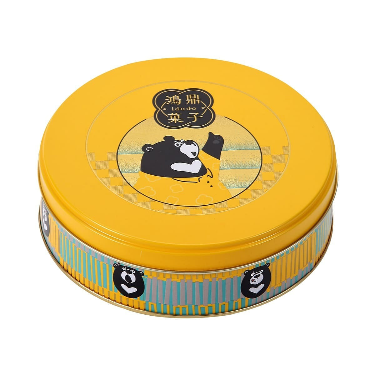 HON DIN BAKERY Black Bear Cookie Gift Tin 3 Flavors (Classic, Honey Lemon, Rum E 204 g