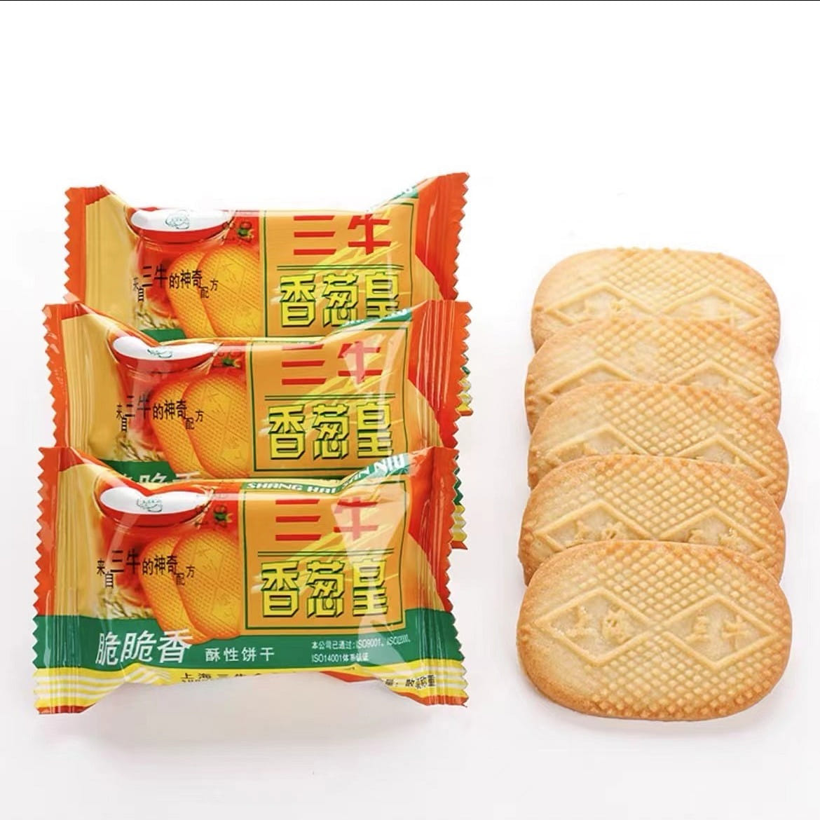 【上海三牛】香葱皇饼干 上海老品牌怀旧零食散装 500 克