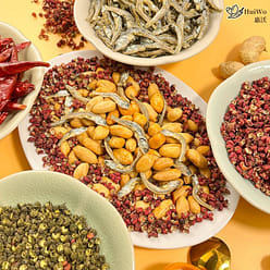 Spicy Fish Dried Peanut Snack 5 Small Packages 5 count